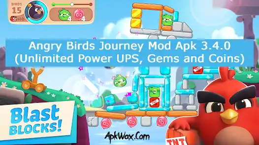 Angry Birds Journey mod apk unlimited power gems